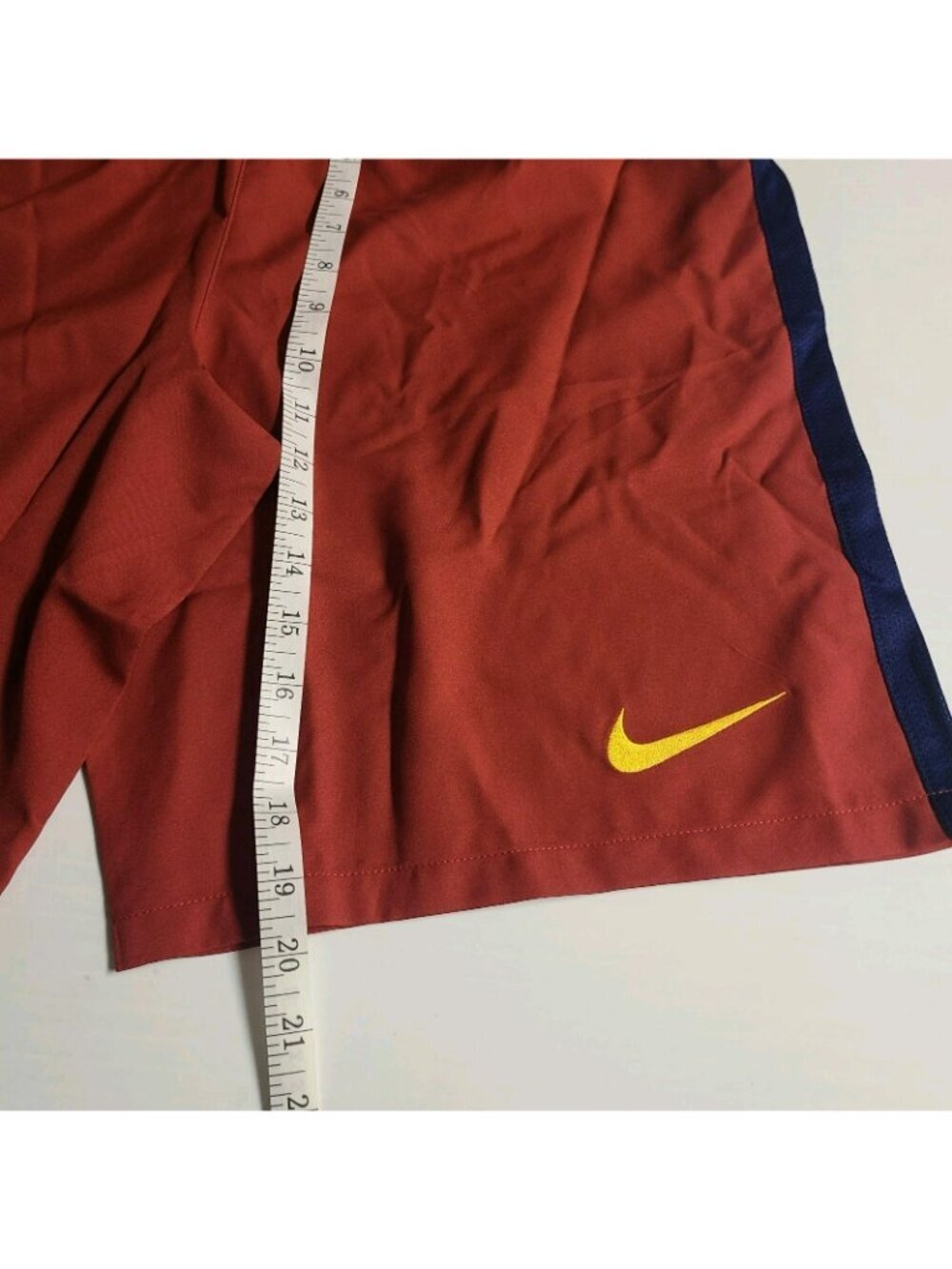 Football shorts soccer FC Barcelona Home  Nike jersey Barca Burgundy L - Picture 10 of 12